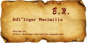 Böttger Maximilla névjegykártya
